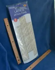 NIP 3p Gold Lattice 6ft Party Panels Hanging Clear 12"x6' Party Decor Arabian