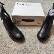 Horze Wexford Kids Front Zip Jodhpur Boots Paddock Riding Equestrian Sz 3