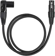 Generic 0.3/1/1.8M Right Angle XLR Male to Female 3 Pin Mic Cord 90-Degree XLR Male to Female Microphone Cable XLR Microphone Extension Cable Adapter Musical Instruments Accessories Parts