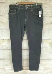 Buffalo David Bitton Jeans Mens 36X32 Faded Wash Grey Max X Skinny Stretch New