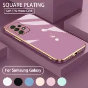Case For Samsung S23 S22 S21 Ultra S20 A14 A34 A54 Shockproof Plating Soft CASE