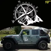 White Compass Rose Navigate Car Hood Door Trunk Vinyl Decal Truck Off-Road 4x4 (for: Subaru)