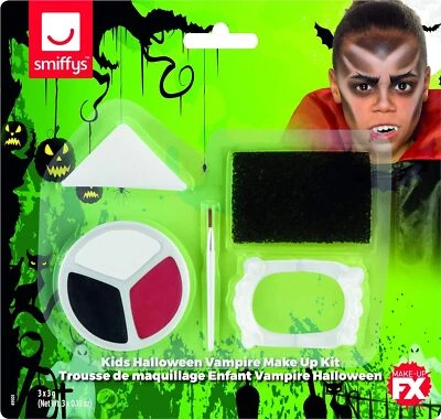 Smiffys Kids Halloween Vampire Make Up Kit, Aqua