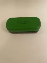 Kate Spade Hard Shell Green And Black Sunglass Case “Hello Sunshine” With Cloth