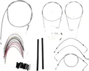 Extended Braided S.S. Control Cable Kit for Baggers - 18" tall bars B30-1081