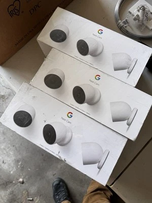 (3 Pack) Google Nest Cam Battery Outdoor Or Indoor Wireless Security Camera, New