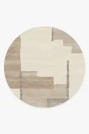 245' Round | Machine Washable Runner Rug | Kid & Pet Friendly | Indoor Rug | Haylan Ivory & Copper Rug | Ruggable