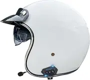 3/4 Rugged Helmet with Compact Lightweight Hidden Sunglasses Motorcycle Helmet Quick Release Buckle Helmet Fits Adult Men Women DOT/ECE Approved