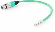 ROBAUN XLR Female to 1/8 Female Adapter Microphone Cable, Balanced Mini-Jack, 3.5mm Stereo to XLR Female Transforming Cord Converter(Green,1m)