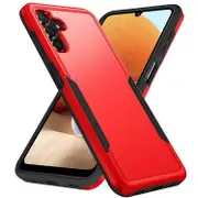 For Samsung Galaxy A13 5G Case, Shielding Back Cover, Red & Black