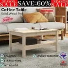 Solid Wood Pine Coffee Table Modern Center Table Bedside Wooden Table vidaXL