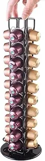 Coffee Pod Holder Stand Compatible With Nespresso Original Pods Carousel Storage Rack Capsules Organizer For Original 40 Coffee Capsules, Black