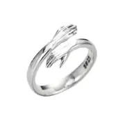 2Pcs Embrace Ring Fashion Opening Adjustable Couple Ring