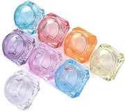 40 PCS 5 Gram/5 ML Multi-color Diamond-shape Cream Bottle Plastic Travel Pot Jar Cosmetic Container for Jewelry Nails Powder Eye Shadow Sample Storage