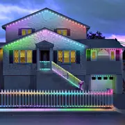 Christmas APP Control Smart Eave Lights Xmas Permanent Outdoor String Lights-Solar Powered