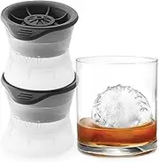 Tovolo Baseball Ice Molds (Set of 2) - Slow-Melting, Leak-Free, Reusable, & BPA-Free Craft Ice Molds for Game Day/Great for Whiskey, Cocktails, Coffee, Soda, Fun Drinks, and Gifts