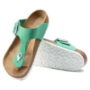 Birkenstock Gizeh Big Buckle Nubuck Leather sandals in bold jade EU 36 regular