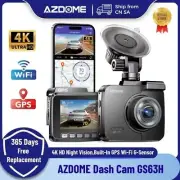 Azdome GS63H 4K Dash Cam GPS WIFI 150° WDR Night Vision 2.4" Car DVR Camera+64GB