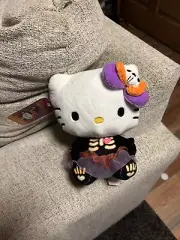 Hello Kitty Halloween 2024 Costume Plush with Skeleton Costume 8” New