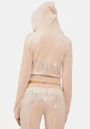 [JUICY COUTURE] Opal OG Big Bling Velour Hoodie