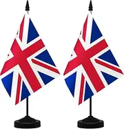 NQ UK Table Flag with Base 2 Set