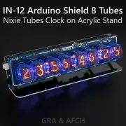 IN-12 Arduino Shield Nixie Tubes Clock NCS312-8 on Acrylic Stand