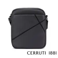 在飛比找momo購物網優惠-【Cerruti 1881】義大利頂級小牛皮肩背包(灰色 C