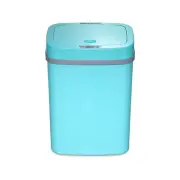 Nine Stars Plastic Sensor Trash Can 3.2-Gallon Teal Blue (DZT-12-5TB)