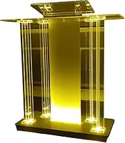 Rolling Podium for Teachers, Church Pulpit Podium, Acrylic Podium Mobile Clear Classroom Teacher Podium, Table Top Lecterns & Podiums, Podium Stand Portable