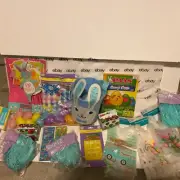 Blue Easter kids bundle New 70+ items! New toys basket wrap bags stickers dye