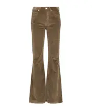 Pinko Flora Corduroy Flared Pants 27 ELM WOOD BROWN