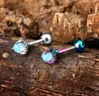 Opal claw cartilage stud earring