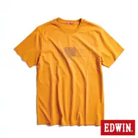在飛比找蝦皮商城優惠-EDWIN 網路獨家 3D立體毛邊線條LOGO短袖T恤(黃褐