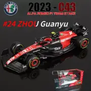 Bburago 1:43 2023 F1 Alfa Romeo Stake C43 #24 ZHOU Guanyu Diecast Model Car Toy