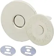 Bluemoona 50 Sets - 18MM 3/4'' Thin Round Magnetic Clasps Snap Closure Handbag Accessories Purse Handbag with Washers Nickel