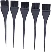 NIYANGLE 10pcs Hair Dye Brush Professional Hair Tint Applicator for Salon Home Use Black Brushes for Easy Treatments Keratin Applications