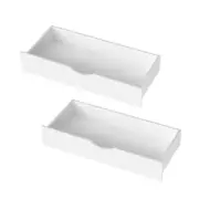 NNEED 2x Storage Drawers Timber Trundle White