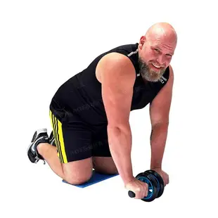 【歐比康】自動回彈計數肘撐雙輪健腹輪 健身運動器材 收腹卷腹運動器材 健身滾輪 腹肌滾輪 俯臥撐板