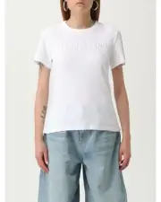 Helmut Lang Logo Classic Fit TShirt Women White T-Shirts