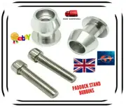 Motorcycle Paddock Stand Bobbins Swinging Arm SILVER / ALLOY 6MM UK Seller