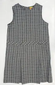 Girls R/K Green & Gray Plaid Uniform Jumper Dress Sizes 12 1/2 - 20 1/2