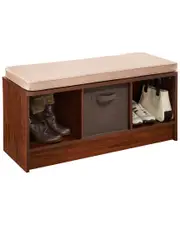 ClosetMaid Cubeicals 3-Cube Storage Bench with Tan Cushion