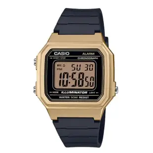 【CASIO 卡西歐】輕薄方形電子錶(W-217H)