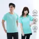 【遊遍天下】MIT男女款抗UV防曬涼感吸濕排汗機能圓領衫T恤 水藍(S-3L)