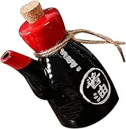 Ceramic Soy Sauce Bottle Ceramic Condiment Oil Decanter Shoyu Soy Sauce Dispenser Mini Condiment Bottles Oil Bottle Olive Oil Kitchen Accessory Wood Syrup