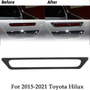 Car Tailgate Stop Light Frame Carbon Fiber Trim Black For 2015-2021 Toyota Hilux (for: Toyota)