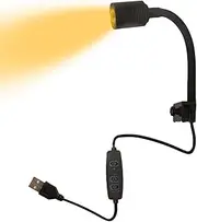 Cileznw USB Aquarium Light Clip | Small USB Light Clip Fish Tank Rotatable - Open Terrarium Soft Light with Flexible Angle for Hotel, Living Room, Aquarium
