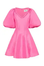 NWT Aje 'Whimsical' Pink Linen Mini Dress - AU 8