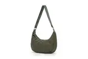 Tosca Everyday Hobo Shoulder Compact Crescent Purse Handbag Khaki Stitch