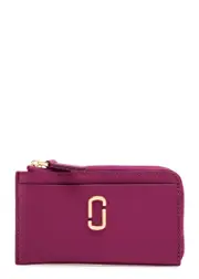 Marc Jacobs The J Marc Leather Wallet - Dark Pink ONE SIZE